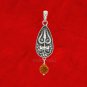 Lord Shiva Trishul / Damru Locket with Rudraksha in Silver Buy Online in USA/UK/Europe