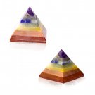 Seven Chakra Tri Pyramid with 7 Chakra Stones - 145 gms Buy Online in USA/UK/Europe