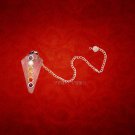 Seven Chakra Dowser (Pendulum) made on natural Rose Quartz gemstone Buy Online in USA/UK/Europe Seven Chakra Dowser (Pendulum) made on natural Rose Quartz gemstone Buy Online in USA/UK/Europe