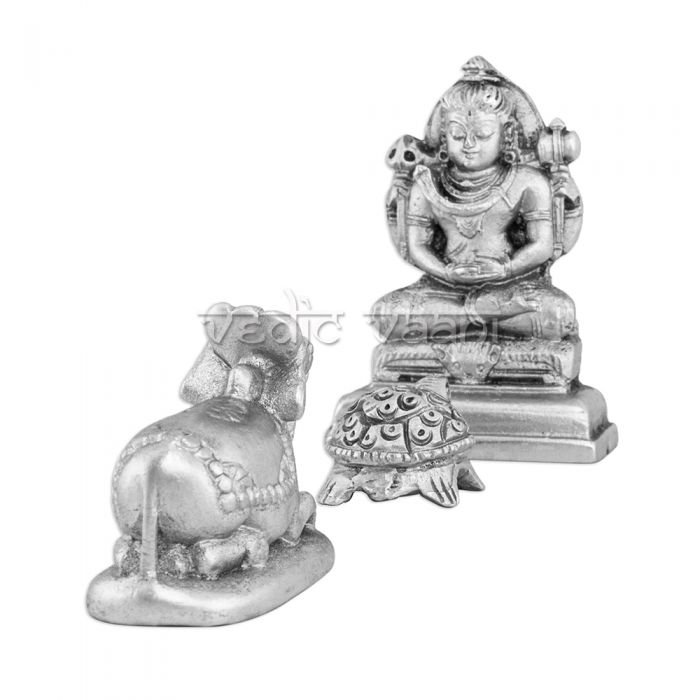 Mahadev Shiva with Nandi & Tortoise Idols in Parad  Buy Online in USA/UK/Europe
