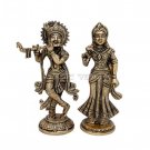 Radhe Krishna Antic Finish Statue in Brass for Puja Temple Buy Online in USA/UK/Europe
