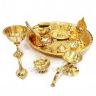 Puja Thali Set in Brass  Buy Online in USA/UK/Europe