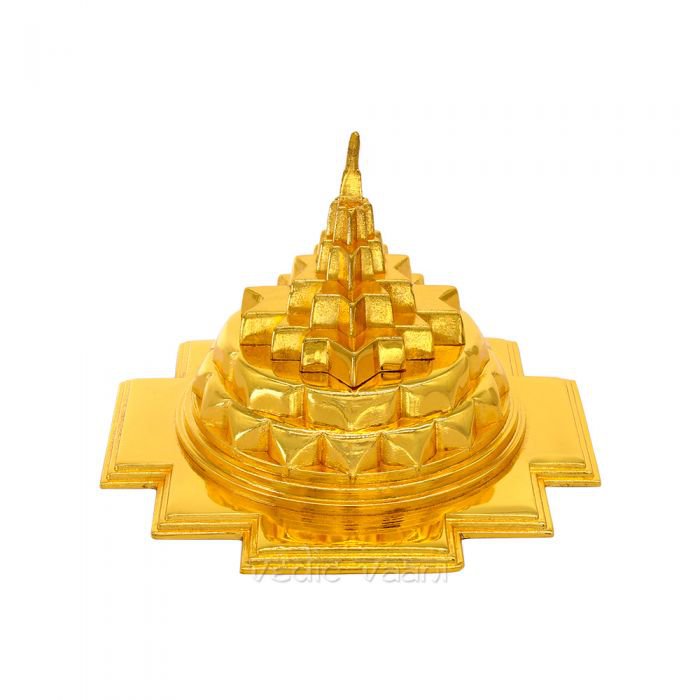 Shree Yantra In Zinc (Gold Polish) Buy Online in USA/UK/Europe