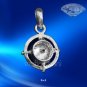 White Zircon Locket in Sterling Silver Buy Online in USA/UK/Europe
