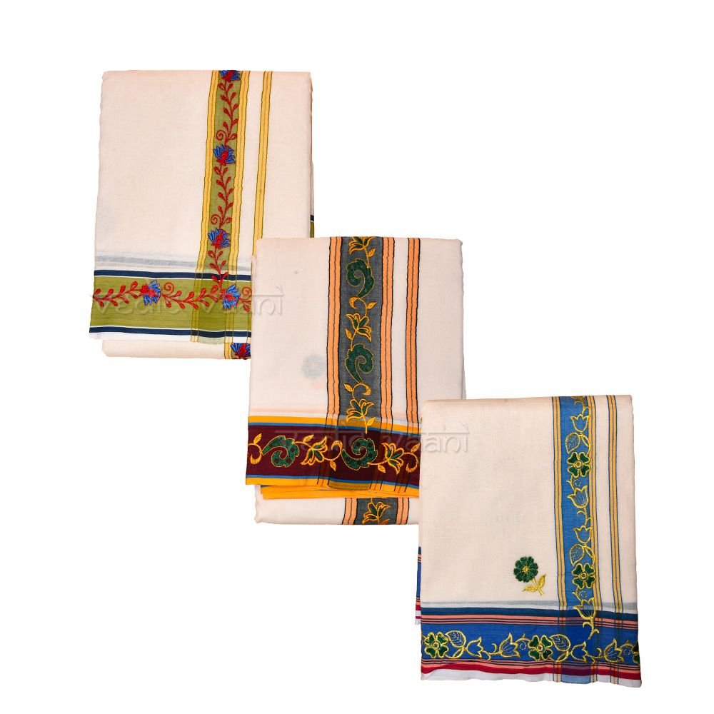 Vedic Vaani Men's Traditional Ethnic Wear Cotton Dhoti Angvastra Set (3 pcs)