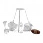 Religious Tilak Marked Narmada Shivling with Silver Yonibase Set Online Store in USA/UK/Europe