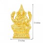 Ganesh Idol in Pure Silver - Gold Polish Buy Online in USA/UK/Europe