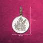 Maa Saraswati yantra locket in Pure Silver Buy Online in USA/UK/Europe