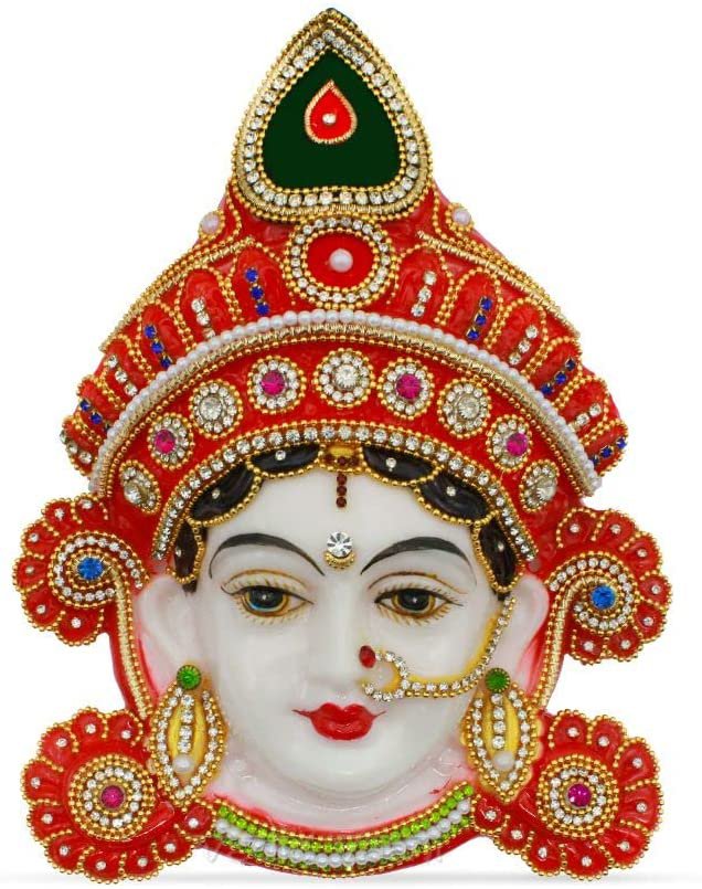 Vedic Vaani Goddess MATA Maha Laxmi Lakshmi Mukhavata Face for Margashirsha Puja (1 Pcs)
