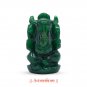 Green Jade Stone Lord Ganesha Vighnaharta Bappa Morya Idol (1 Pcs)