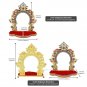 Azurite Peacock Design Sihashan | Singhasan | Throne for Deity Idol (1 Pcs)