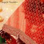 Net Cloth Women Red Chunri Wedding Scarves Chunni Dupatta With Fancy Border