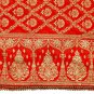 Net Cloth Women Red Chunri Wedding Scarves Chunni Dupatta With Fancy Border