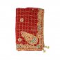 Netted Embroidery Women Chunri Red Color Wedding Scarves Chunni Dupatta