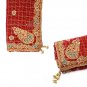 Netted Embroidery Women Chunri Red Color Wedding Scarves Chunni Dupatta