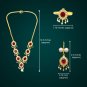 Exclusive Unique Jewellery Set For Ganapti Mataji, With Colourful Kundan, Micron Polish And Stones