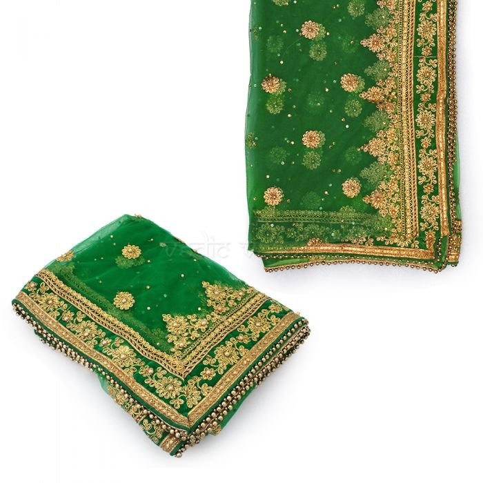 Marriage Spritual Ceremony Chunri For Bridal In Green Colour (1 Pcs)