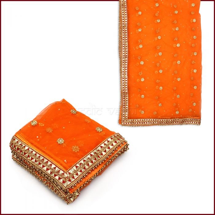 Religious Festival  Auspicious Chunri/Chunny In Orange Colour Order Online-