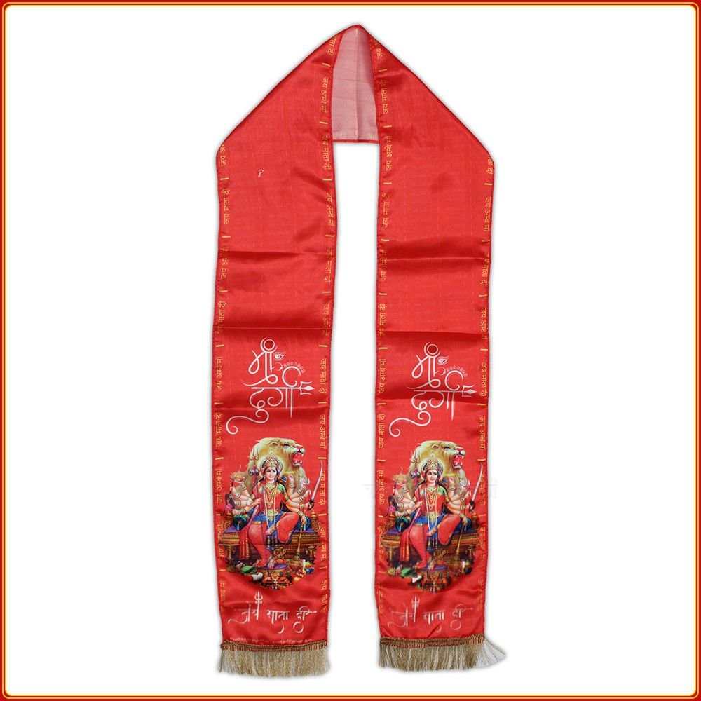 Vedic Vaani Jai Mata Di Maa Durga Patka/Dupatta for Navratri Jagran (1 Pcs )