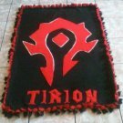 handmade fleece blanket horde from world of warcraft