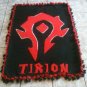 handmade fleece blanket horde from world of warcraft