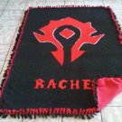 handmade fleece blanket horde from world of warcraft