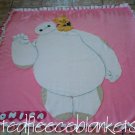 handmade fleece blanket throw size blanket of baymax with winnie the pooh