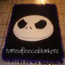 handmade fleece blankets inspired jack face from nightmare before christmas