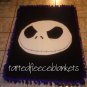 handmade fleece blankets inspired jack face from nightmare before christmas
