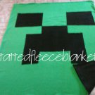 handmade fleece blanket minecraft inspired creeper twin size