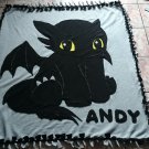 handmade fleece blanket inspired toothless throw size