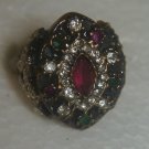 BEAUTIFUL CLASSIC OTTOMAN VICTORIAN STYLE 0.5 CARAT RUBY PEAR BRONZE SIZE 8 RING