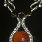 HANDCRAFTED TURKISH OTTOMAN VICTORIAN STYLE 6 CARAT AGATE CZ BOHO PENDANT