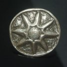 SIZE 7.5 NO STONE OTTOMAN VICTORIAN COPPER SUN IMPRINTED ROUND TURKISH RING