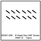 Redcat Racing  Button Head Machine Screw, Hex (4*12mm)   BS501-056
