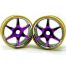 Redcat Racing Chrome & purple 6 spoke wheels (2pcs)(plastic) 81036pp Redcat Racing Chrome & purple 6 spoke wheels (2pcs)(plastic) 81036pp