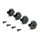 Redcat Racing 510135BK Clamp Type Wheel Hexes, 14mm (4) (Black) 510135BK