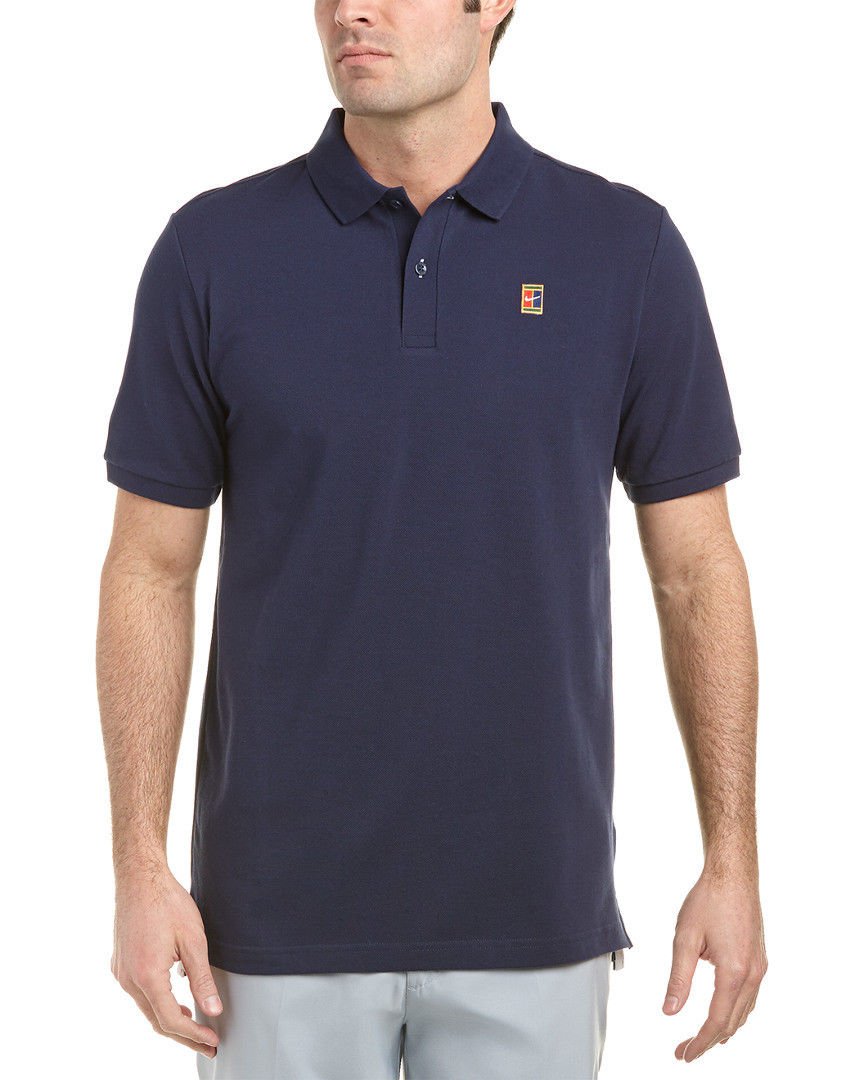 Nike Court Heritage Polo DARK BLUE 943442-451 SIZE MEDIUM NWT $50.00