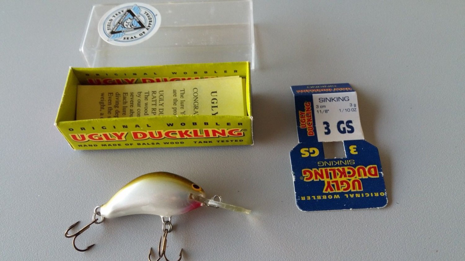 UGLY DUCKLING LURES NO 3 GS HAND MADE FROM BALSA WOOD