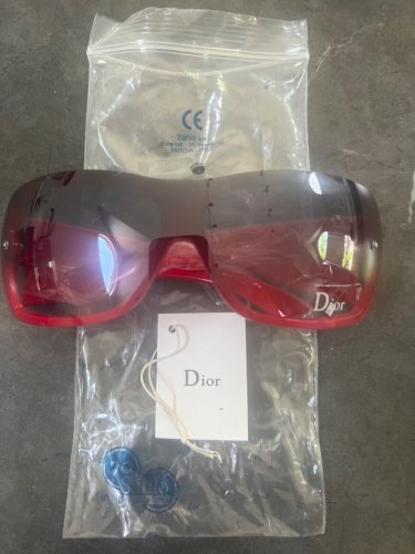 DIOR RED FRAME COLOR Sunglasses Model TD9701 SIZE 63 17 113 MADE IN ITALY