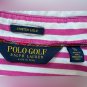RALPH LAUREN POLO GOLF STRETCH LISLE MEN'S STRIPED POCKET RED/WHITE SIZE XL