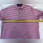 RALPH LAUREN POLO GOLF STRETCH LISLE MEN'S STRIPED POCKET RED/WHITE SIZE XL