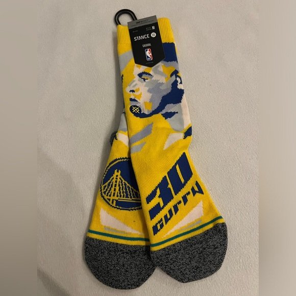 STANCE Stephen Curry Profiler Crew Socks Golden State Warriors Size MEDIUM $20