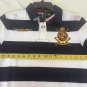 POLO by RALPH LAUREN CUSTOM FIT MEN'S SHIRT WHITE/NAVY COTTON Mesh SIZE SMALL