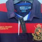 POLO by RALPH LAUREN CUSTOM FIT MEN'S SHIRT RED/NAVY COTTON MESH EXTRA LARGE