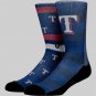 STANCE MLB Texas Rangers Splatter Blue Red White Crew Socks Men size 3-5.5 $18