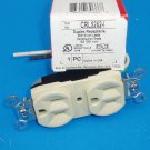 LOT OF 2 CRL5262-i Construction Grade 15 amp 125V duplex receptacles IVORY NIB