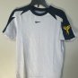 NIKE BOYS SOCCER T-SHIRT COLOR WHITE/BLUE/YELLOW SHORT SLEEVE SIZE MEDIUM