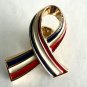 VINTAGE Patriotic Pin USA Flag Ribbon Pin Brand New