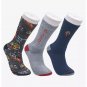 ED HARDY UNISEX Cushioned Crew Socks 3 Pack Size M/L 6-12 Grey NWT $28